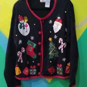 Its a BEAUT! Vintage Nutcracker Christmas Cardigan. SO MUCH DETAIL